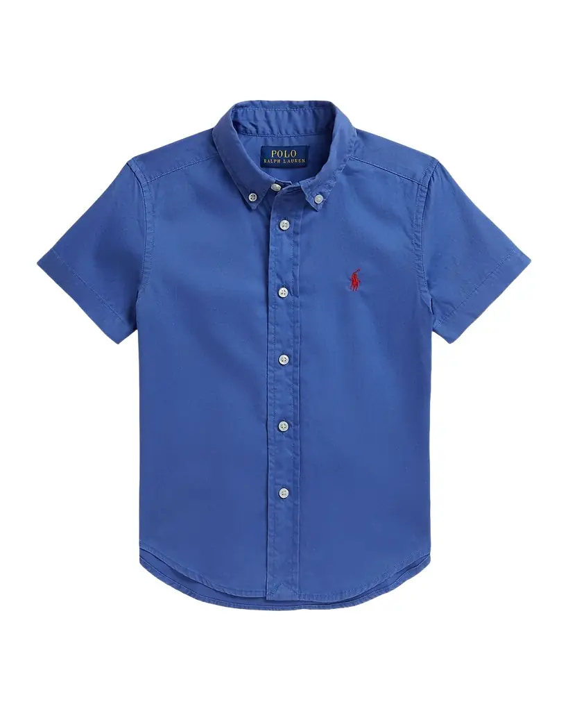 Polo Ralph Lauren Boy 's Cotton Twill Short-Sleeve Shirt, Size 2-7