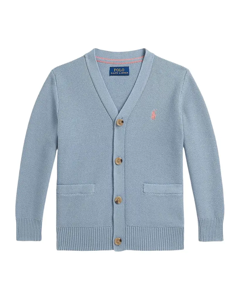 Polo Ralph Lauren Little Boy 's & Boy 's Mesh-Knit Cotton V-Neck Cardigan