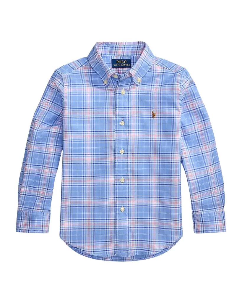 Polo Ralph Lauren Little Boy 's & Boy 's Plaid Performance Oxford Shirt