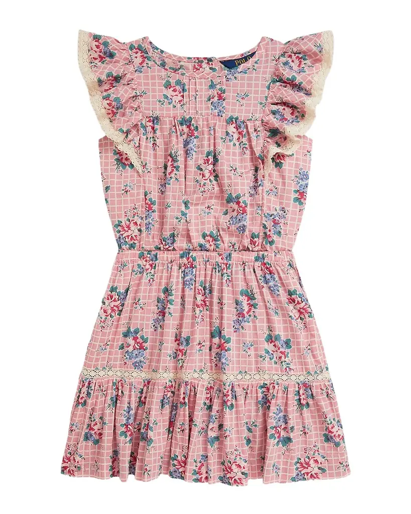 Polo Ralph Lauren Little Girl 's & Girl 's Floral Slub Cotton Top & Skirt