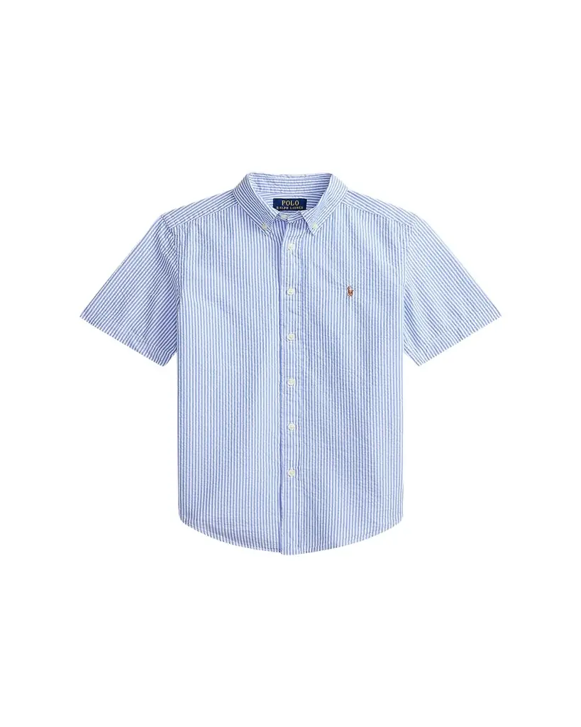 Polo Ralph Lauren Boy's Striped Cotton Seersucker Shirt, Size S-XL