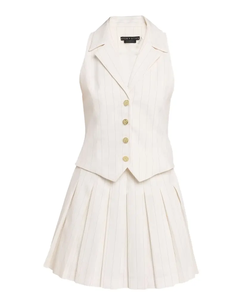 ALICE + OLIVIA Alicia Vest Mini Dress