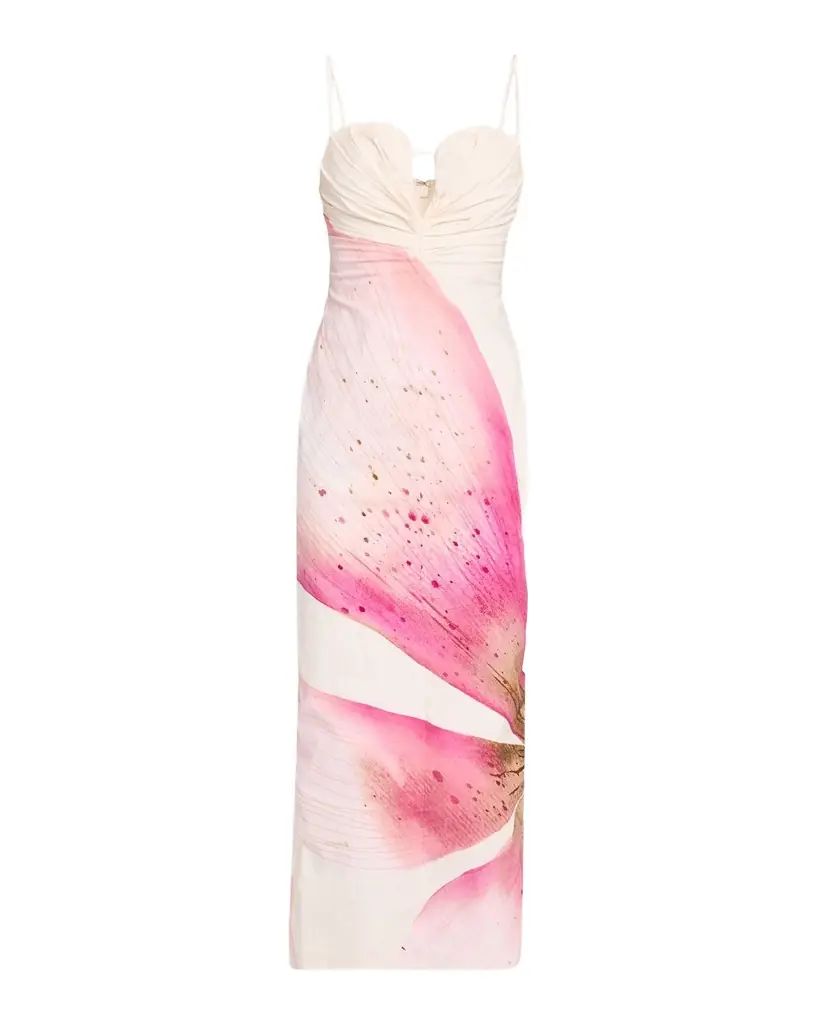significant other edith linen blend maxi dress Significant Other Exclusive Edith Linen-Blend Maxi Dress