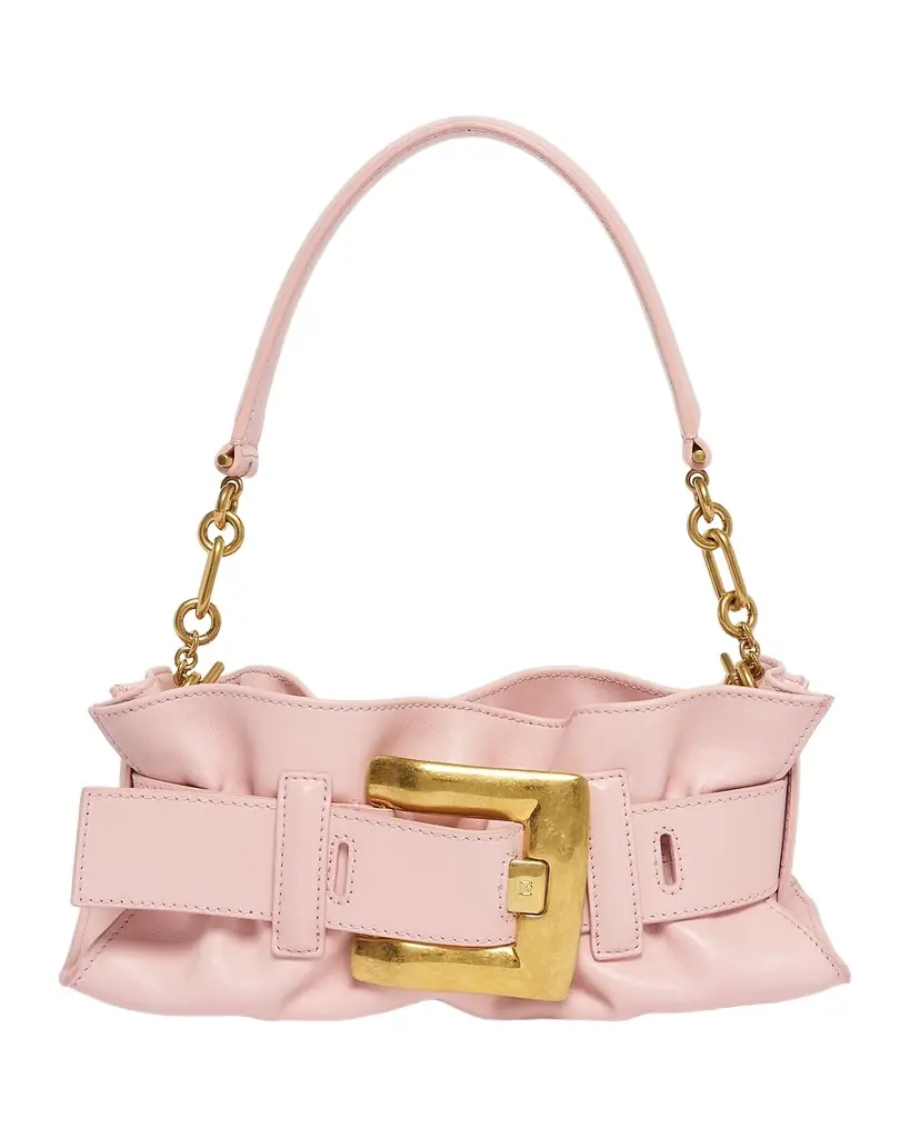 Balmain Mini Anthem Belted Shoulder Bag in Calfskin
