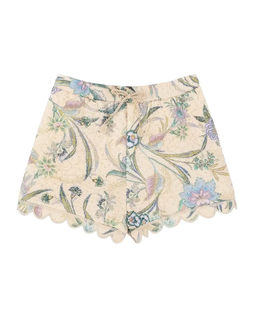 Zimmermann Girl 's Indra Floral-Print Quilted Shorts, Size 1-