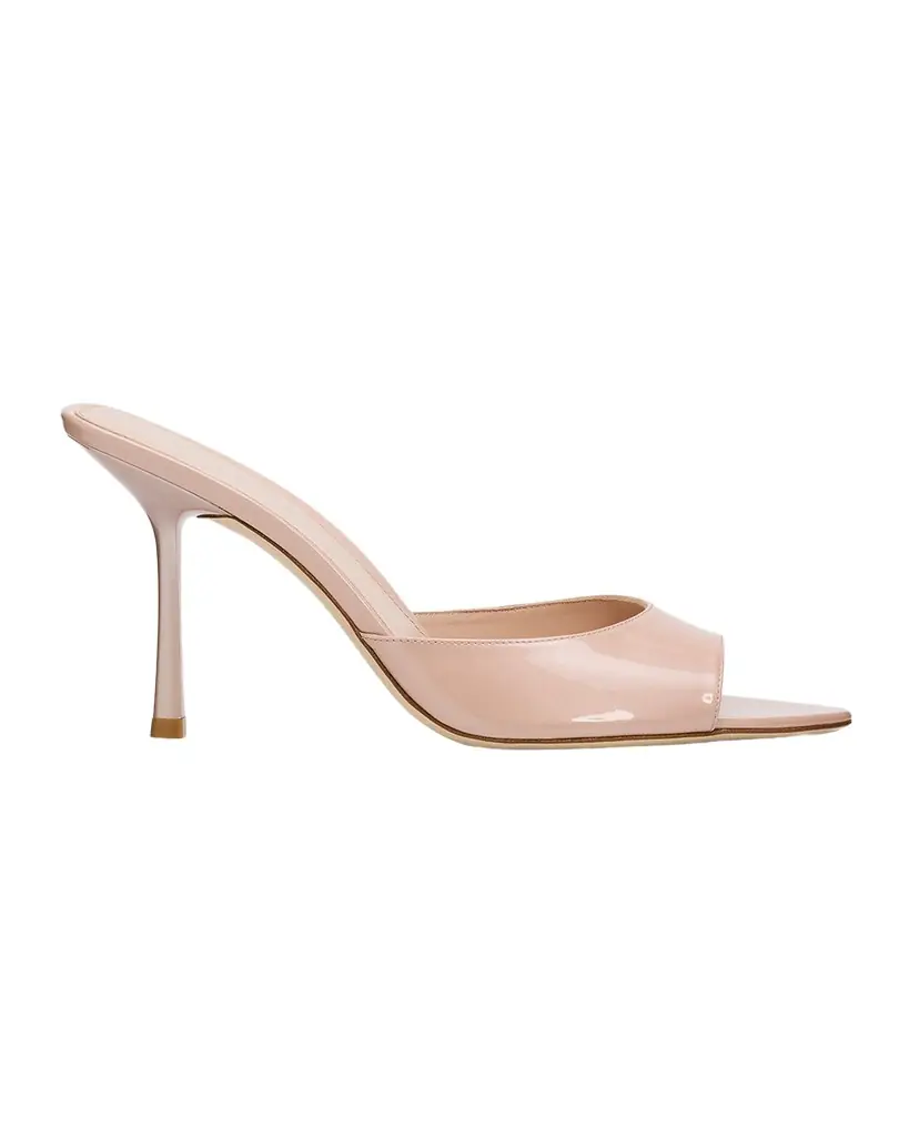 Stuart Weitzman 85mm Lexington Patent Leather Mules