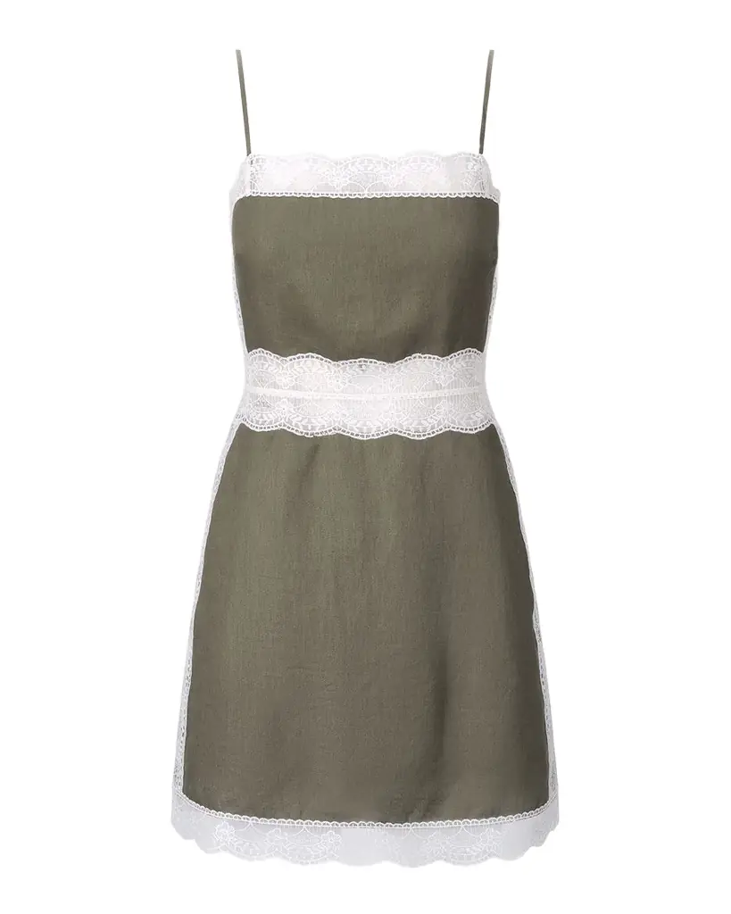 STAUD Amalina Linen Mini Dress
