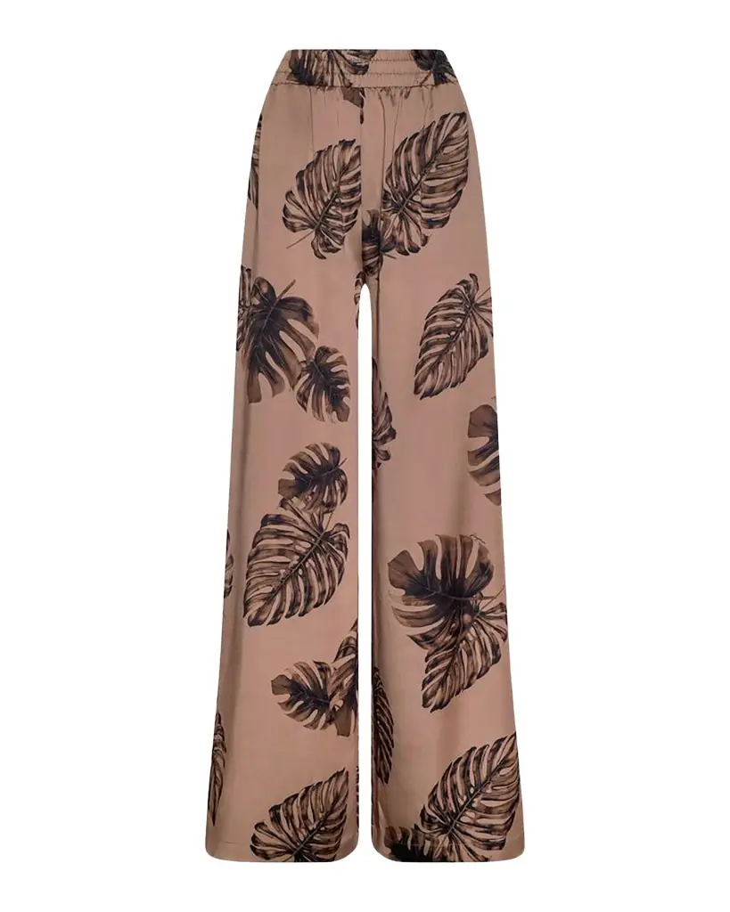 L 'Agence Lillian Botanical-Print Satin Pants