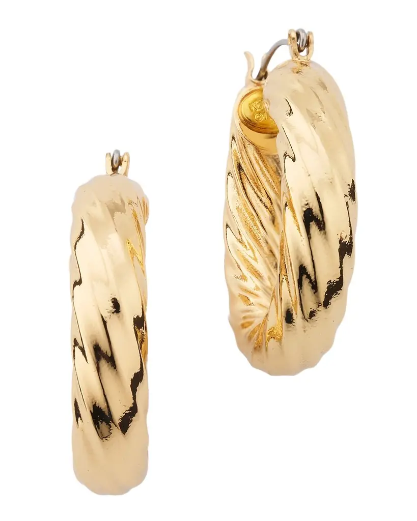 Golconda by Kenneth Jay Lane Small Polished Gold-Plated Earrings