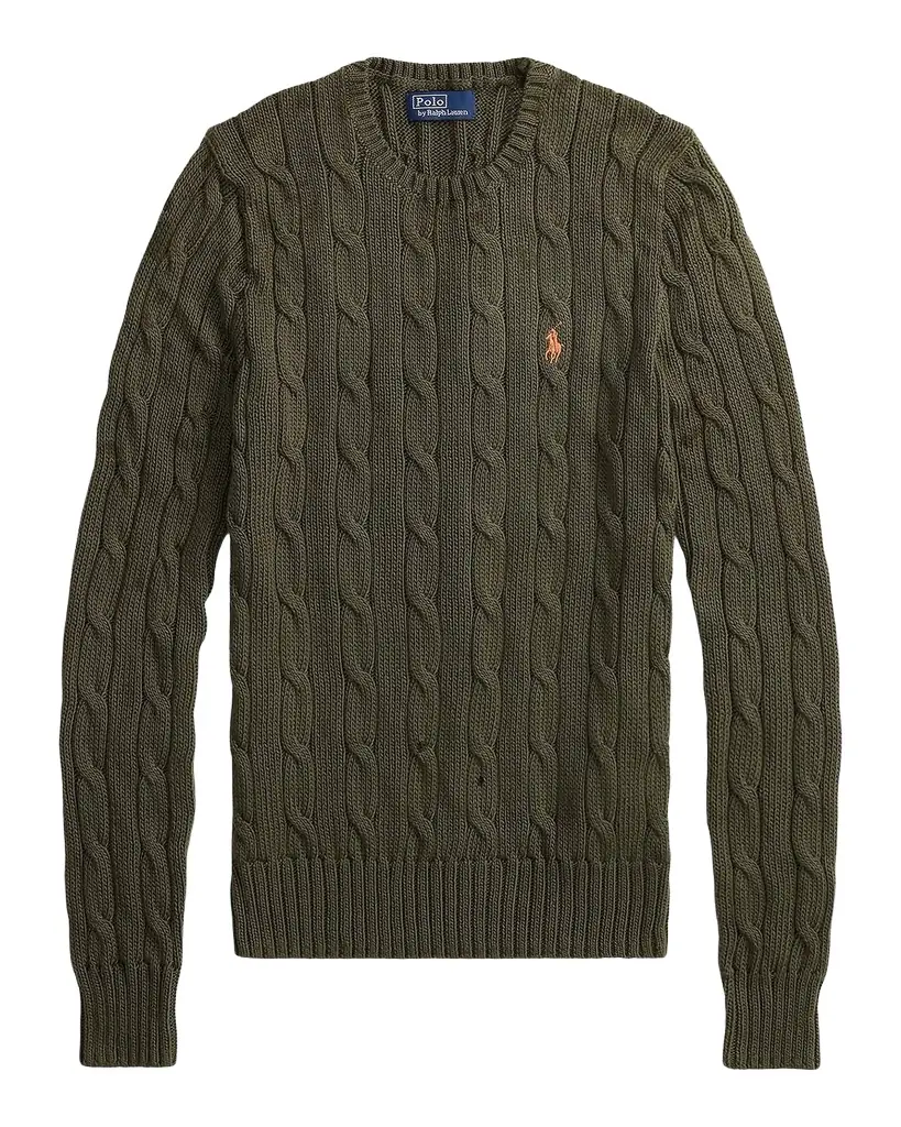 Polo Ralph Lauren Cable-Knit Cotton Crewneck Sweater