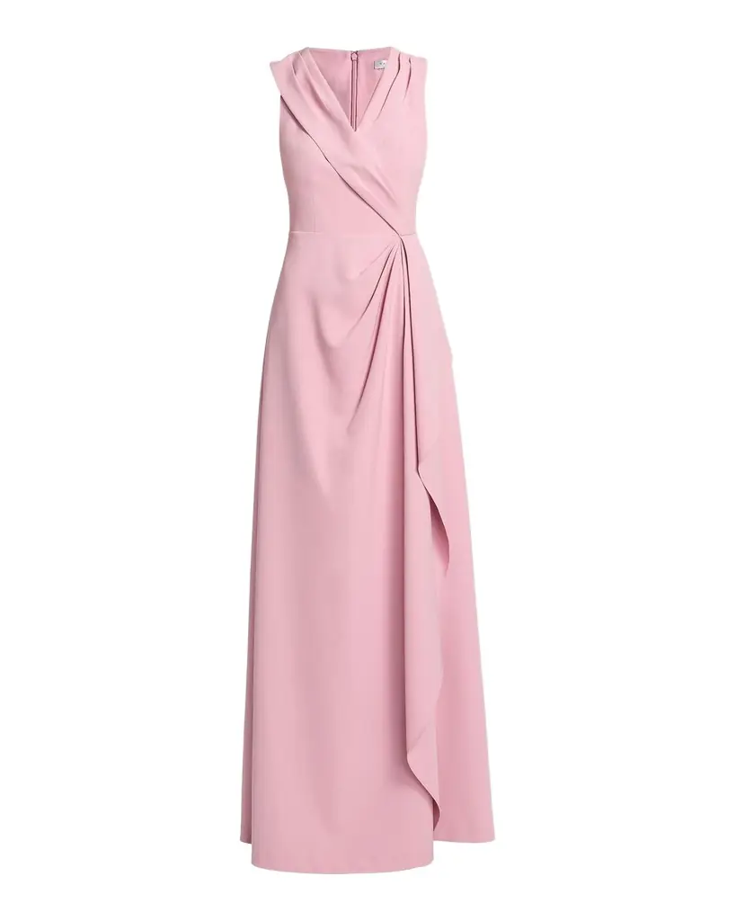 Kay Unger New York Fiona Stretch Crepe Walk-Through Jumpsuit