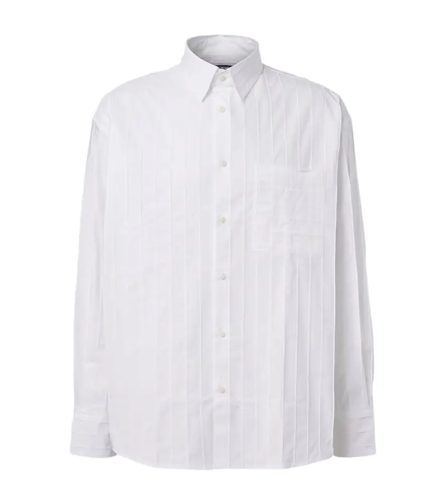 Jacquemus Camargue embroidered striped cotton shirt