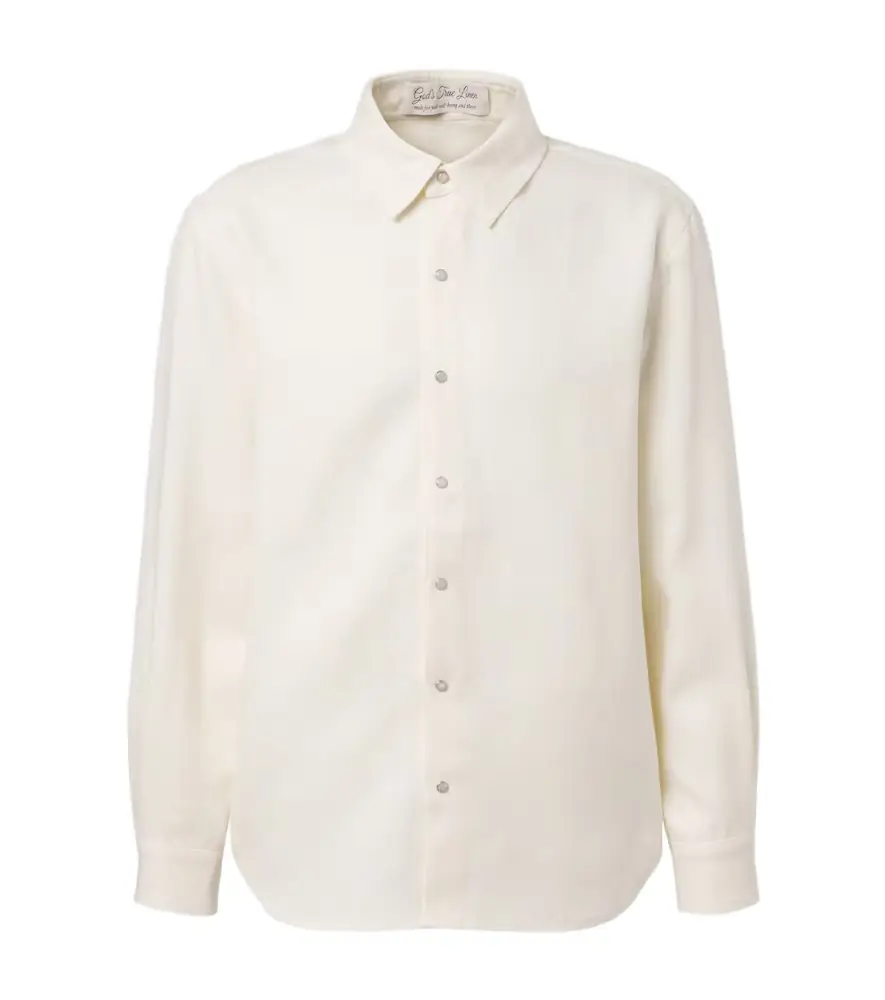God's True Cashmere Linen shirt with moonstone