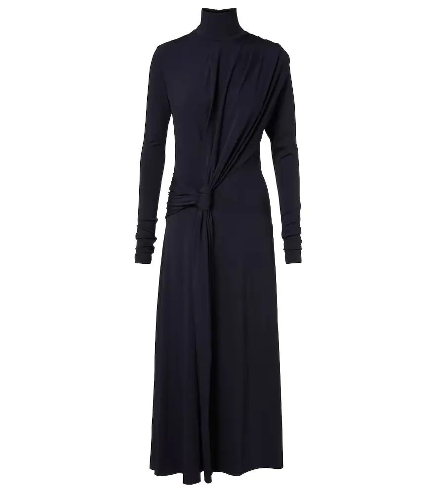 Victoria Beckham Gathered jersey midi dress