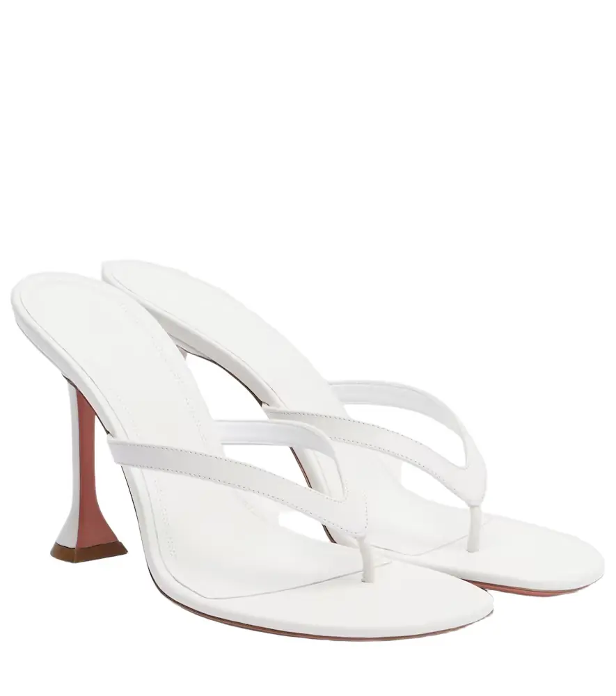 Amina Muaddi Juliette leather thong sandals