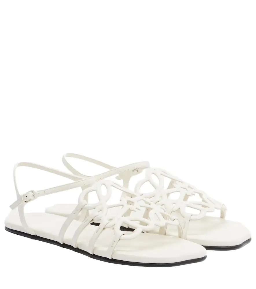 Loewe Paula's Ibiza Petal Anagram leather sandals