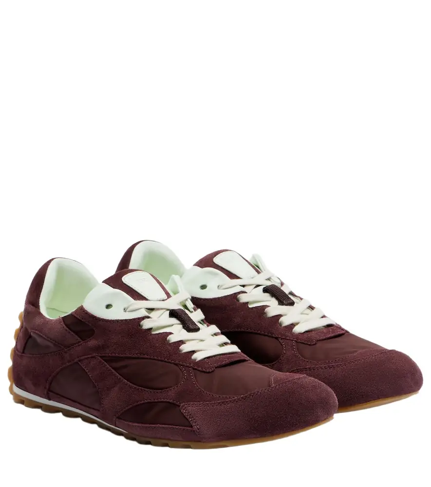Bottega Veneta Orbit Flash suede-trimmed sneakers
