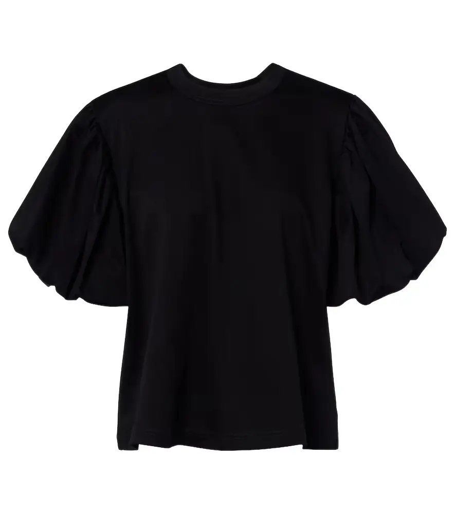 Noir Kei Ninomiya Puff-sleeve cotton jersey T-shirt