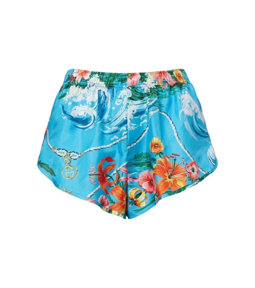 Gucci Floral silk twill shorts