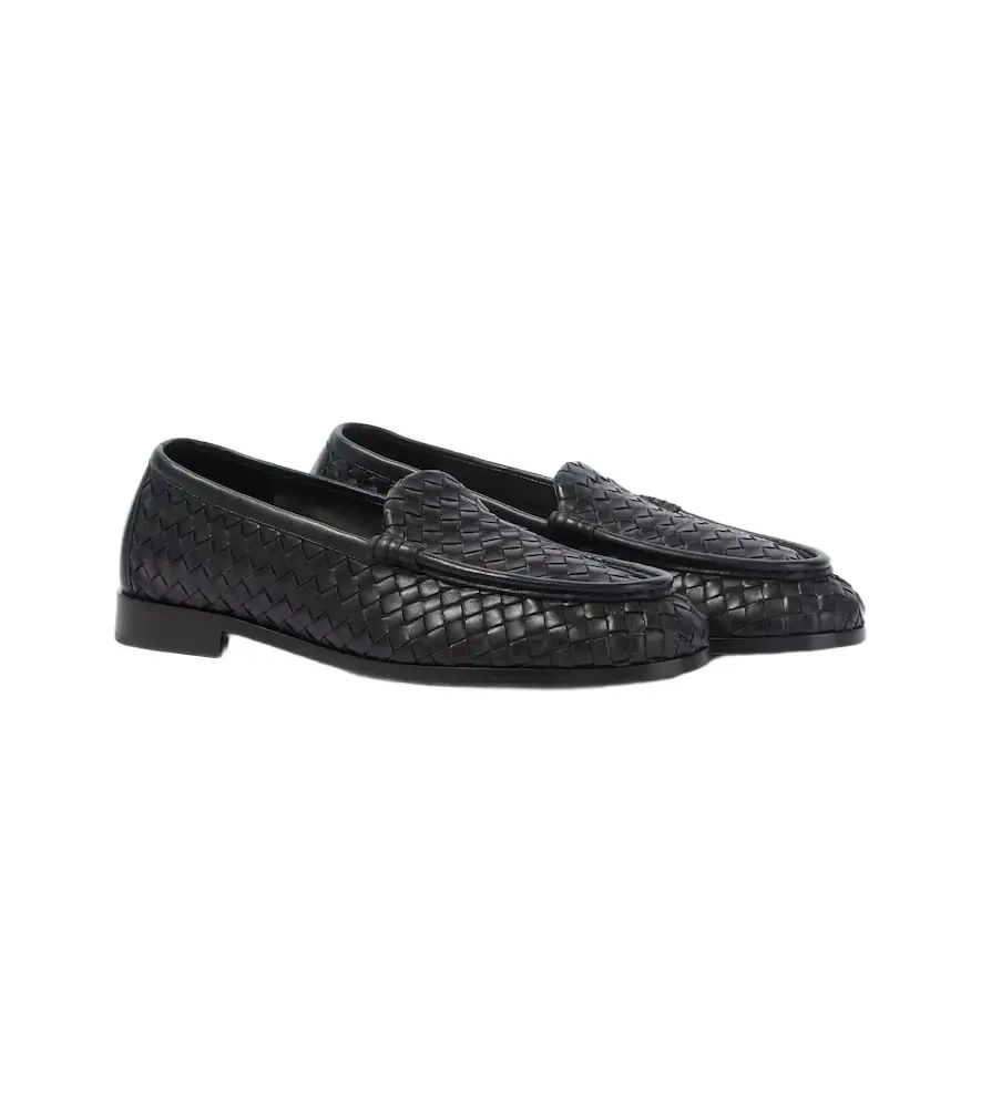 Bottega Veneta Silenzio Intrecciato leather loafers