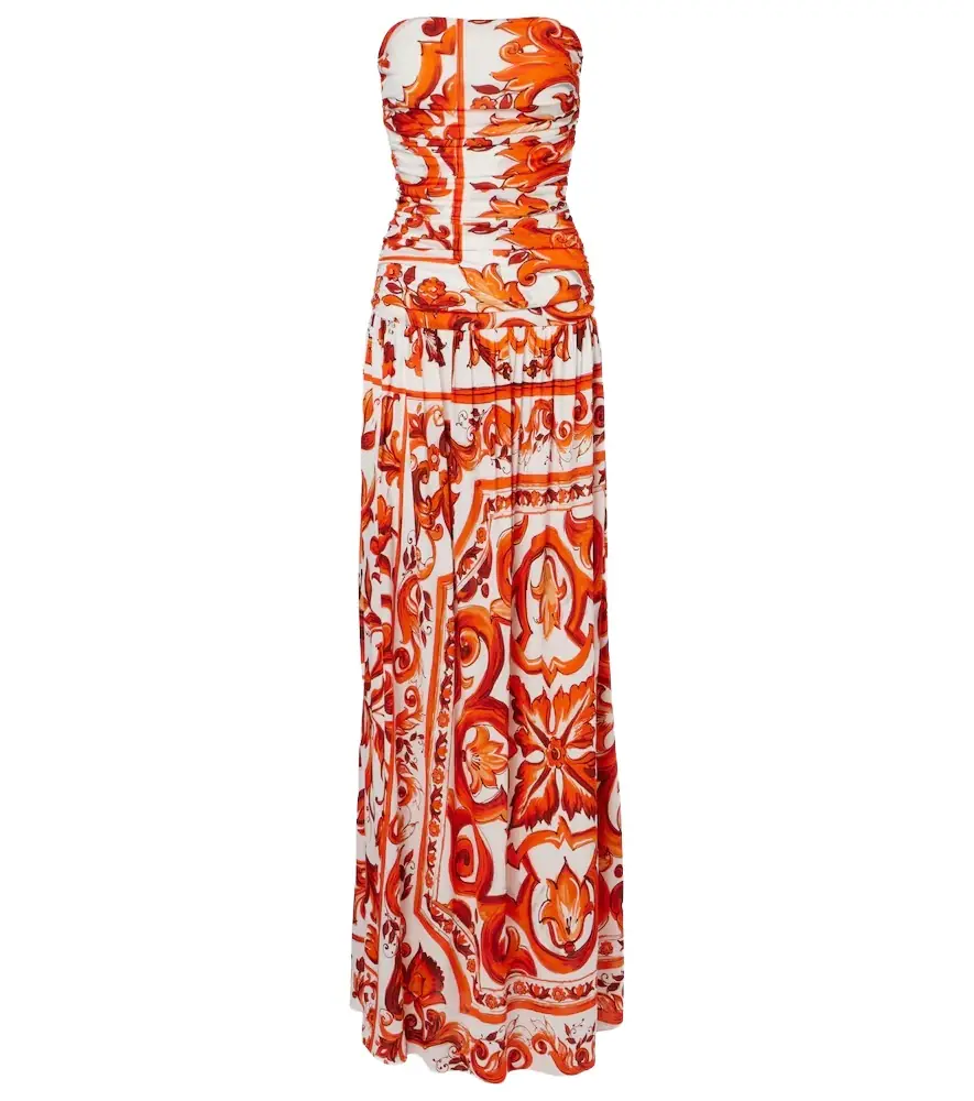 Dolce & Gabbana Majolica organza maxi dress