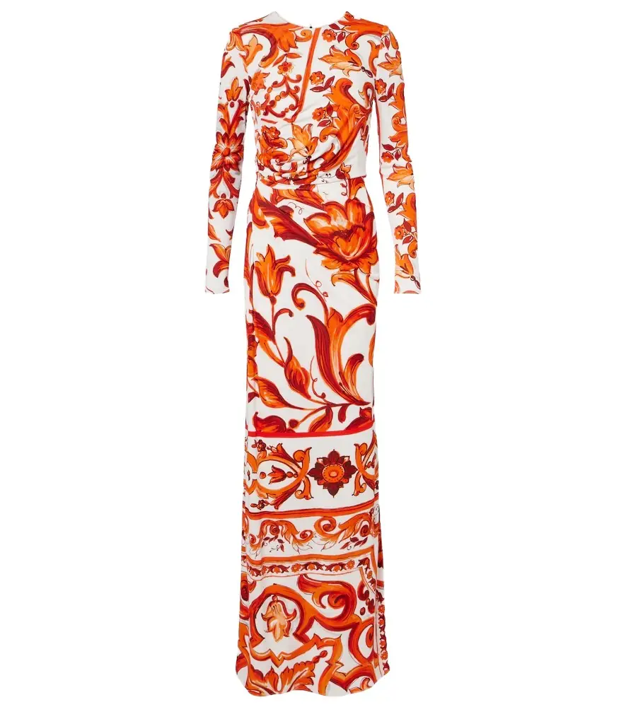Dolce & Gabbana Majolica organza maxi dress