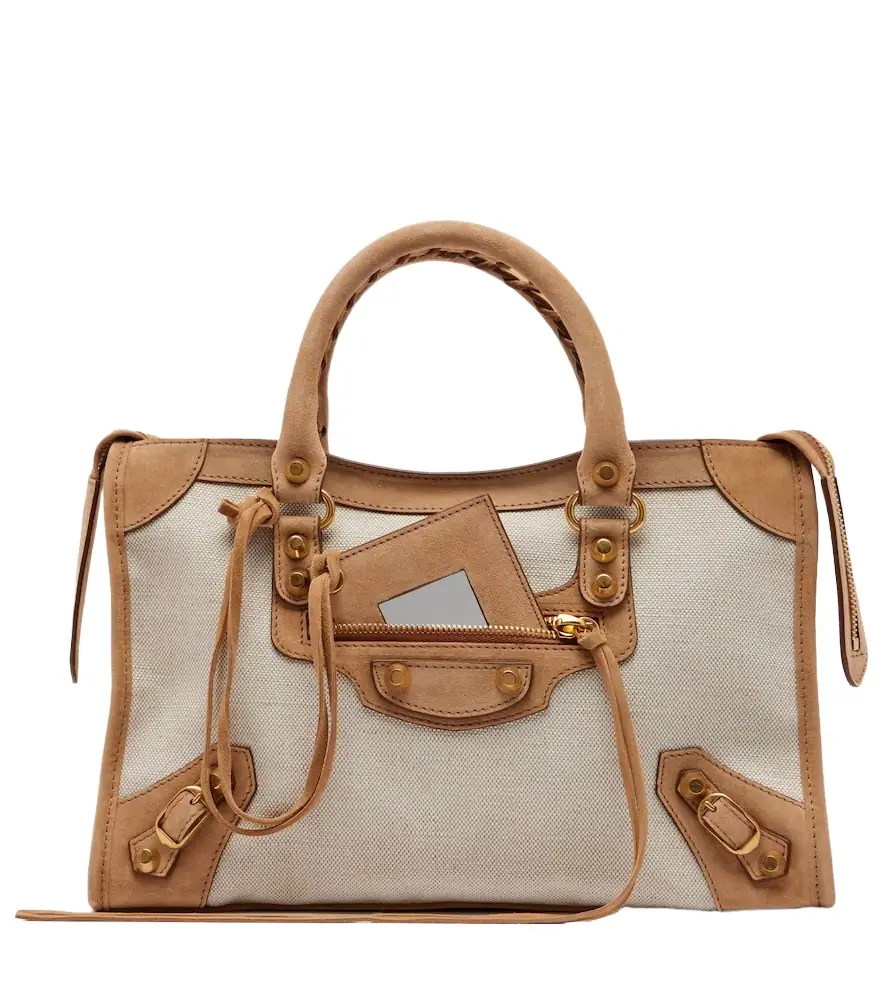 Balenciaga Le City Small canvas top-handle bag