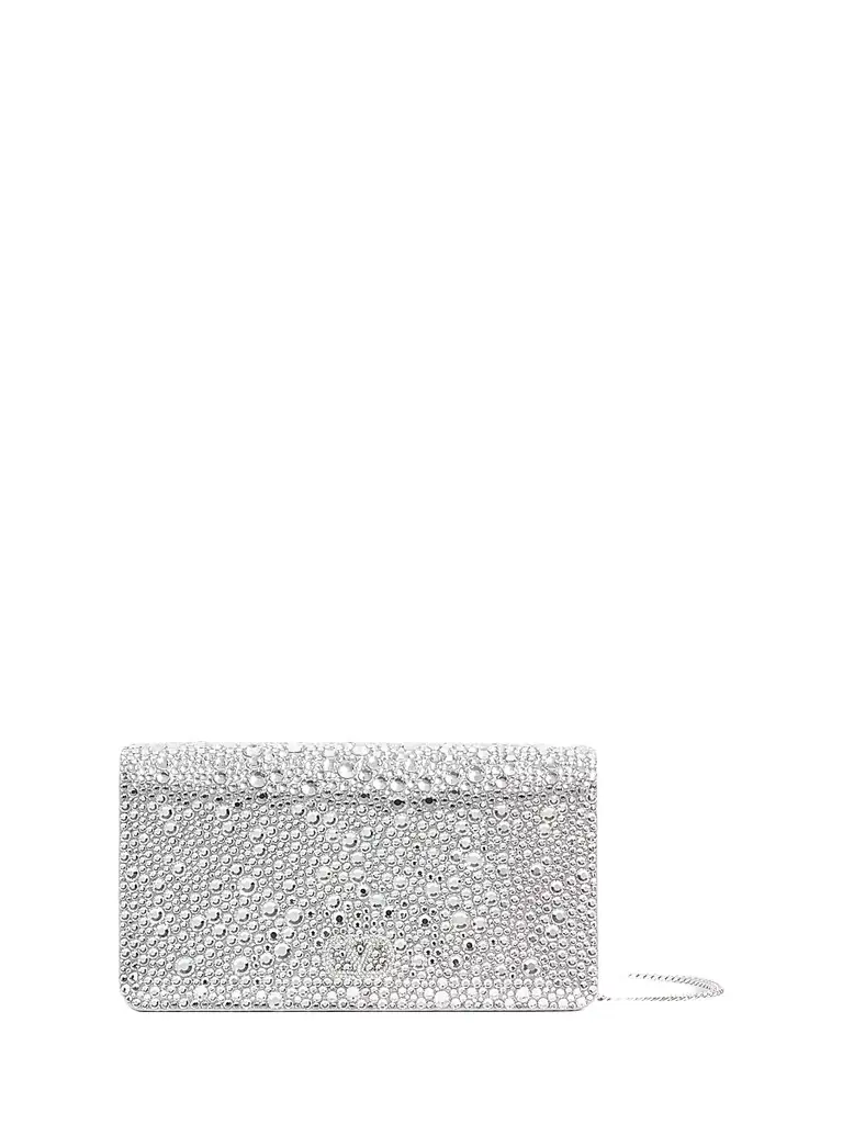 Valentino Garavani Women's VLogo Signature Mini Shoulder Bag with Sparkling Embroidery - Crystal