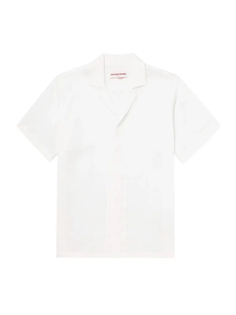 ORLEBAR BROWN KIDS Maitan II Camp-Collar Linen Shirt