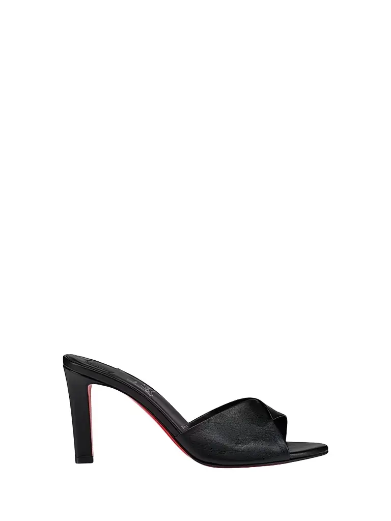 Christian Louboutin Women's Fanny Slide 85MM Leather Mules - Black