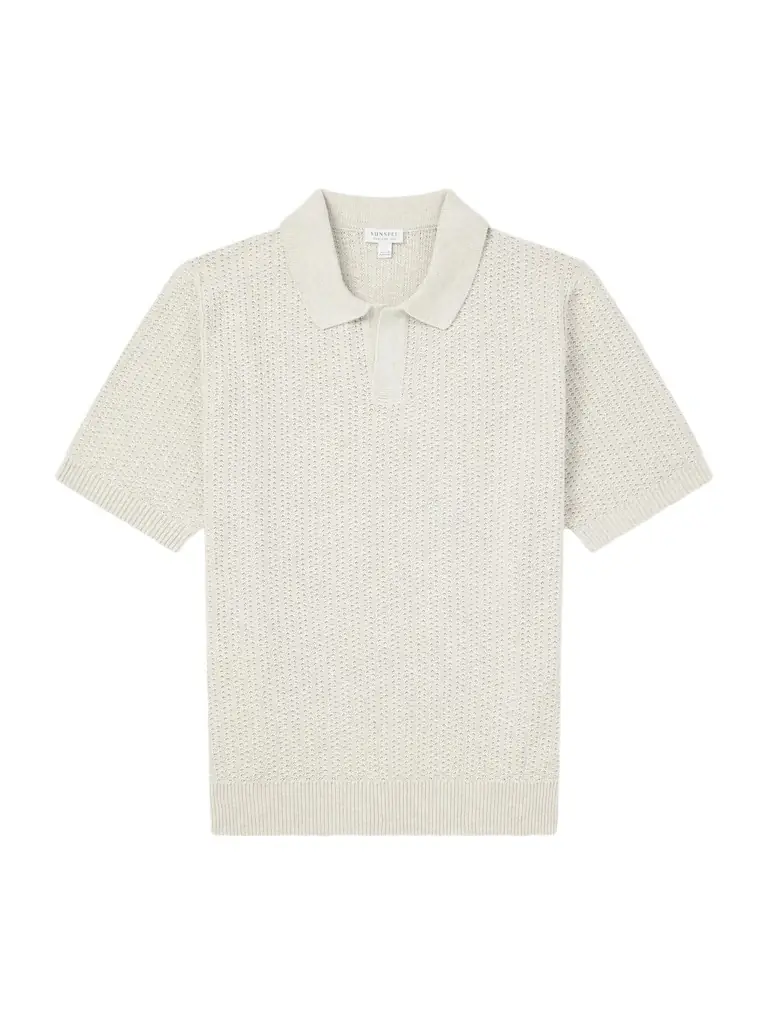 Sunspel Vintage Cotton-Mesh Polo Shirt - Men