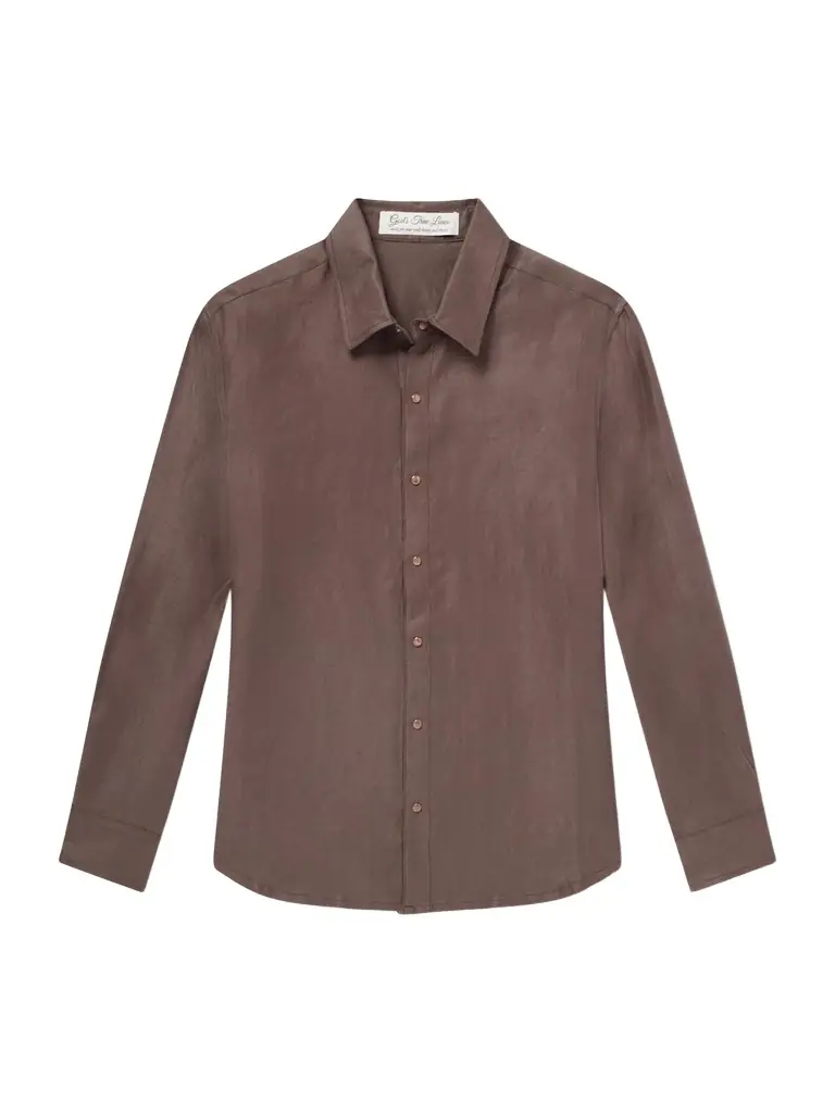 God's True Cashmere Cocoa Linen Shirt - Men