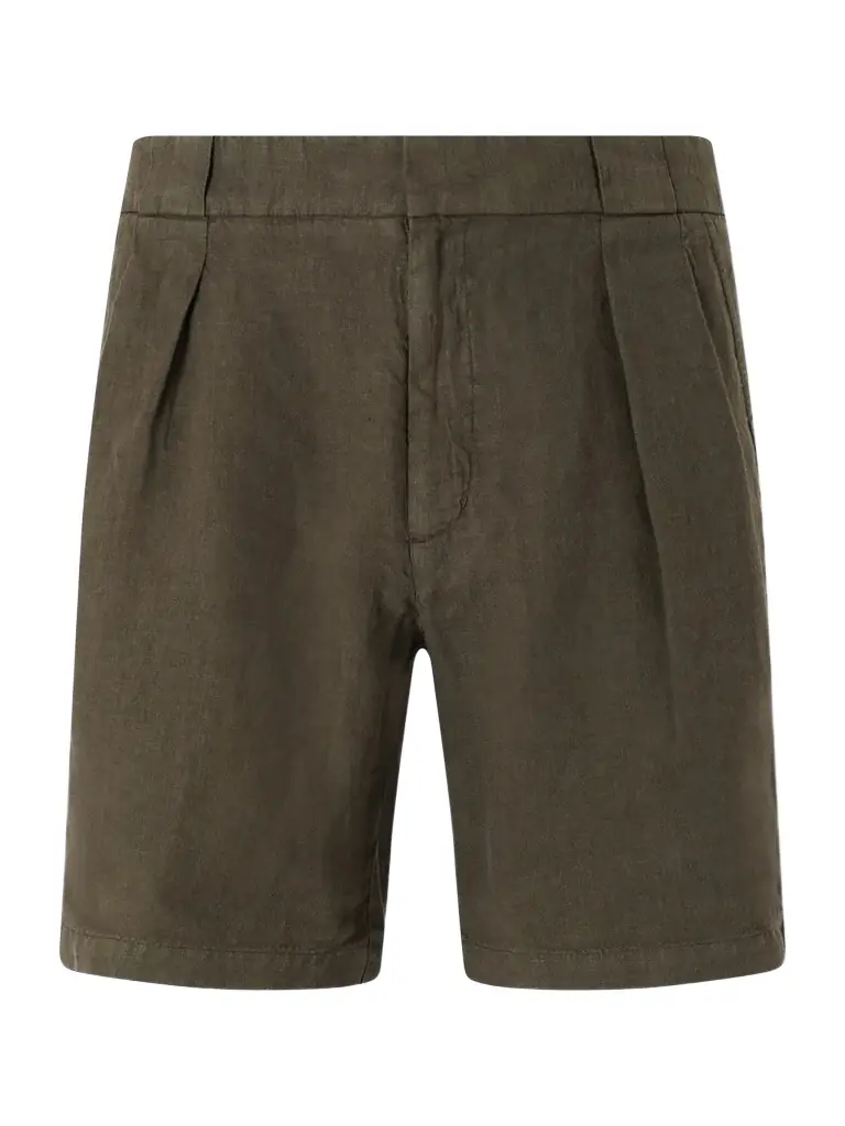 MR P. Straight-Leg Pleated Linen Shorts - Men