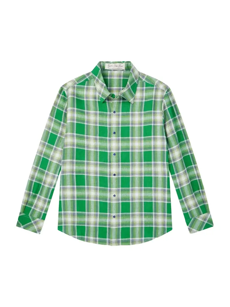 God's True Cashmere Harbor Checked Linen Shirt - Men