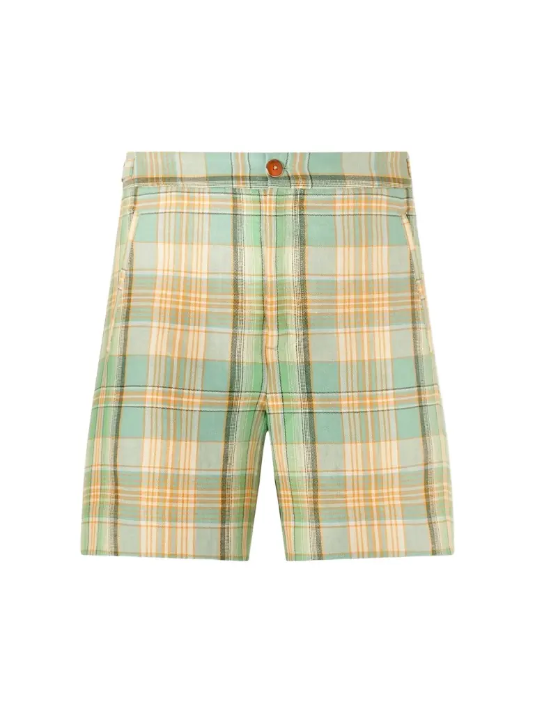 God's True Cashmere Straight-Leg Checked Linen Shorts - Men