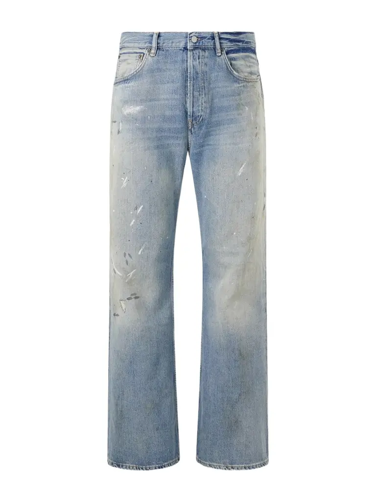 Acne Studios Stain-printed Straight-Leg Cotton Jeans - Men