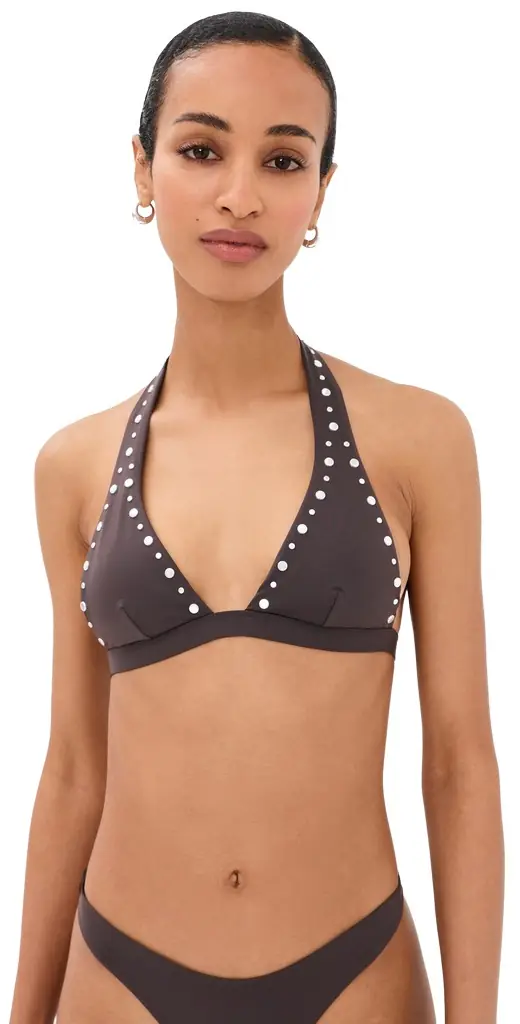 STAUD Irina Bikini Top Espresso tuds