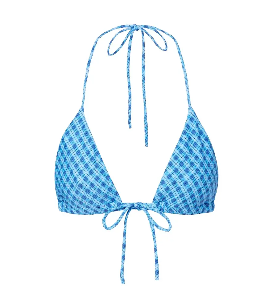 Montce Emma plaid bikini top