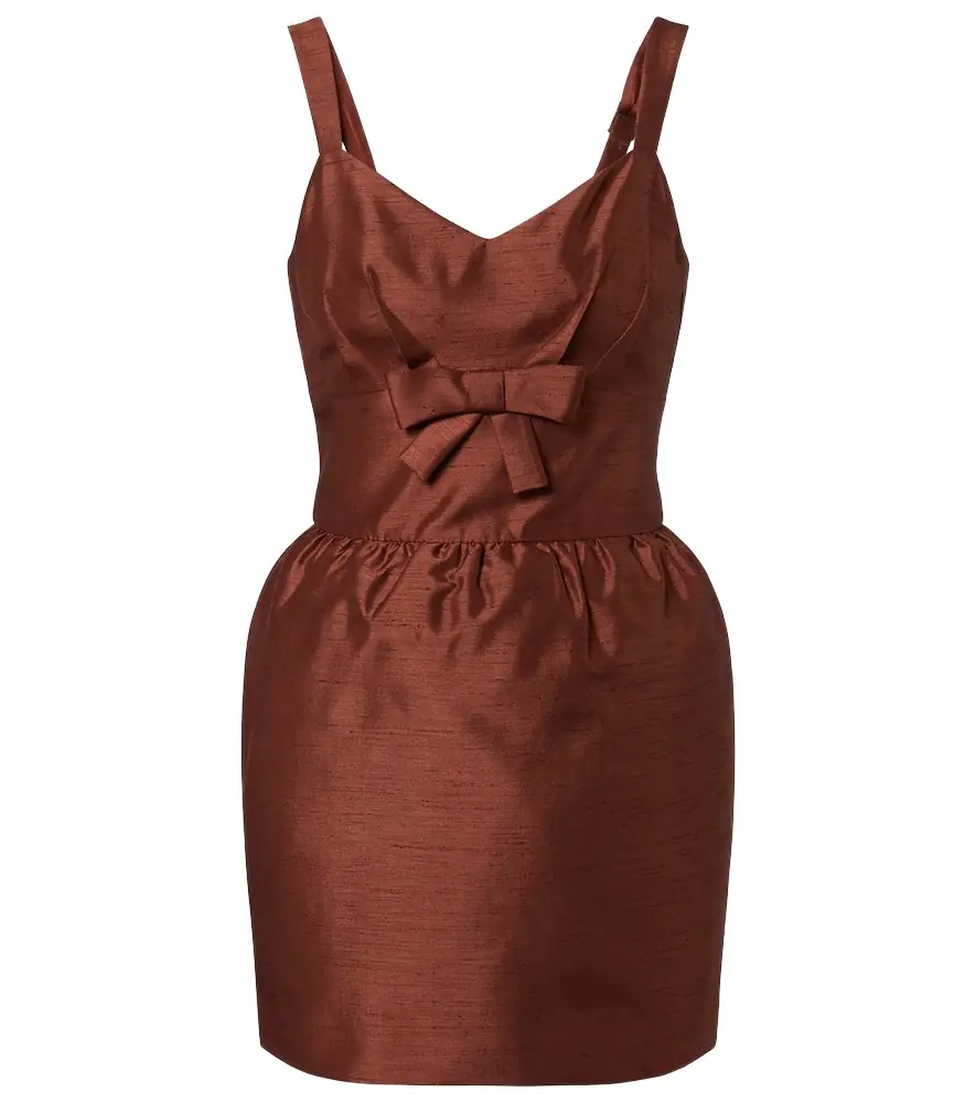 Shushu/Tong Bow-detail minidress