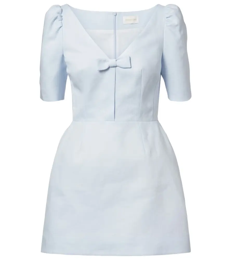 Shushu/Tong Bow-detail linen minidress