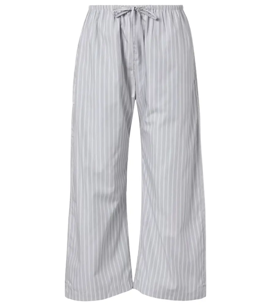 Leset Yoshi striped cotton-blend wide-leg pants