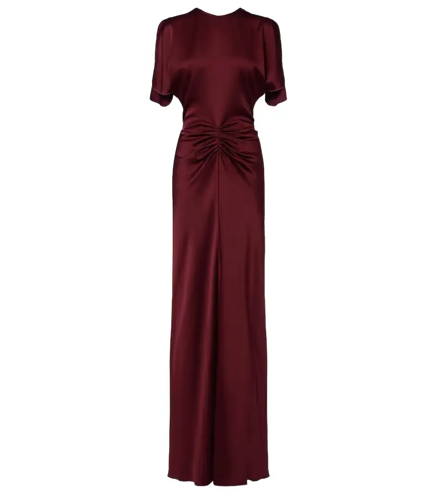Victoria Beckham Isabella gathered satin gown