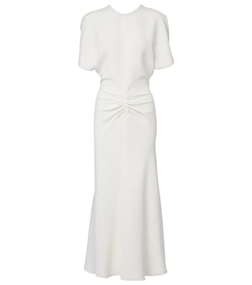Victoria Beckham Bela gathered cady midi dress