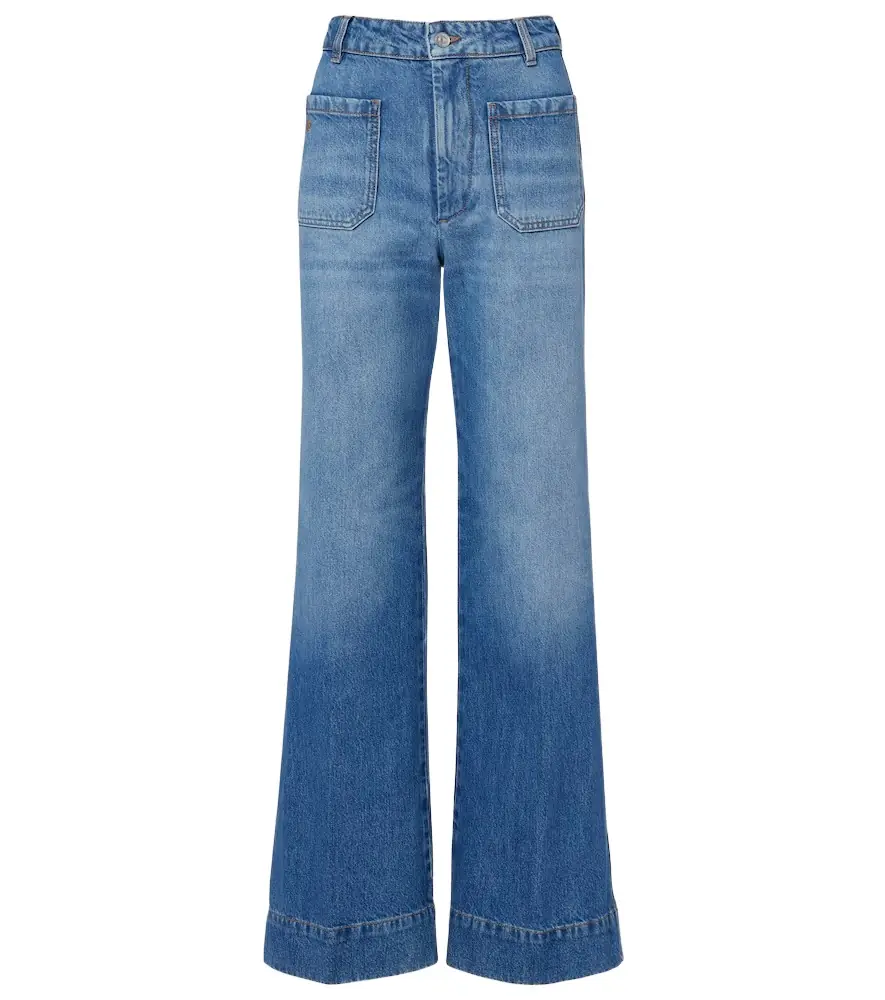 Victoria Beckham Alina faded wide-leg jeans