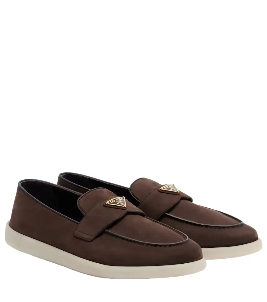 Prada Suede penny loafers