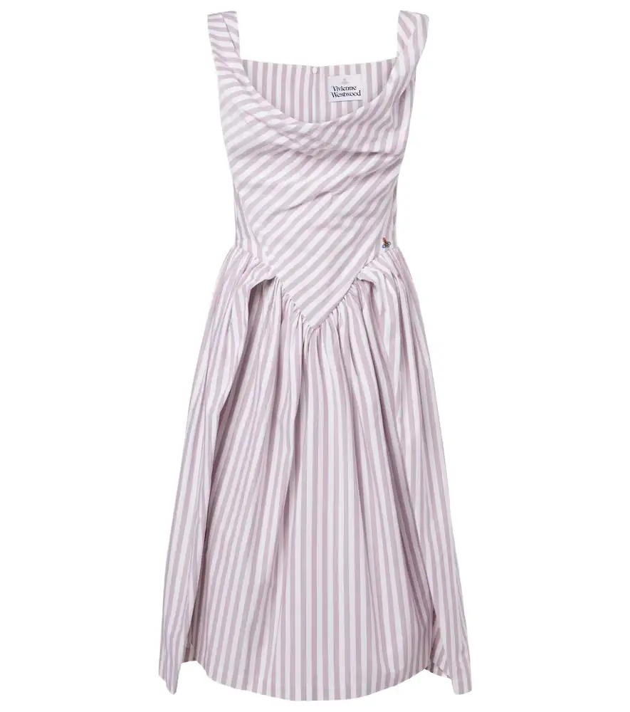 Vivienne Westwood Sunday striped cotton midi dress