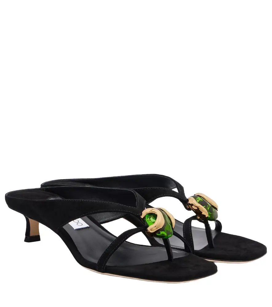 Jimmy Choo Emeri Stone embellished thong sandals