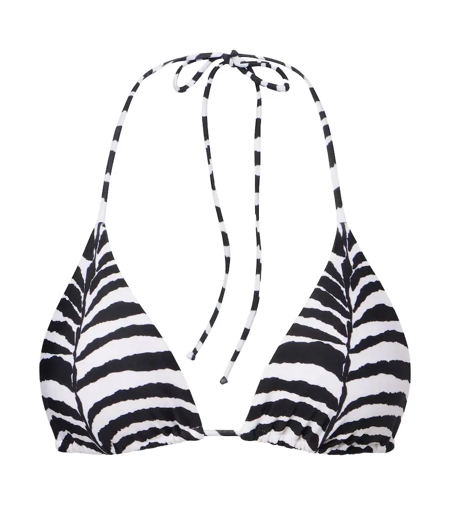 ViX Paula Hermanny Tri zebra-print bikini top