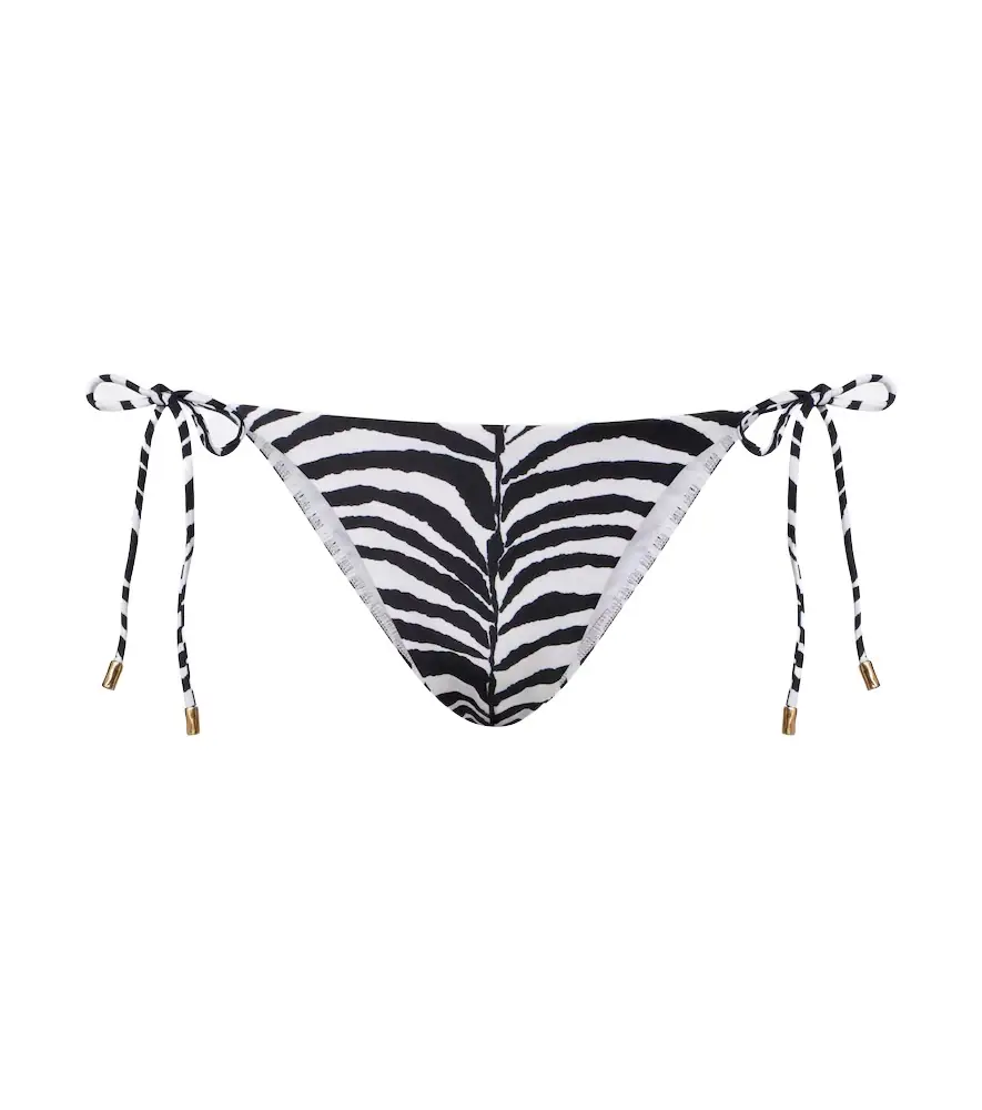 ViX Paula Hermanny Tie Side zebra-print bikini bottoms