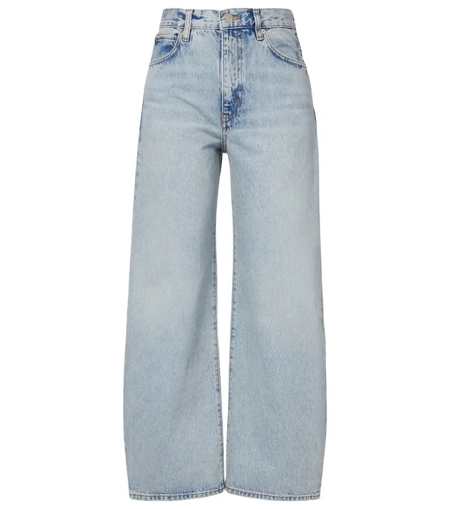 Frame The Bow Crop barrel-leg jeans